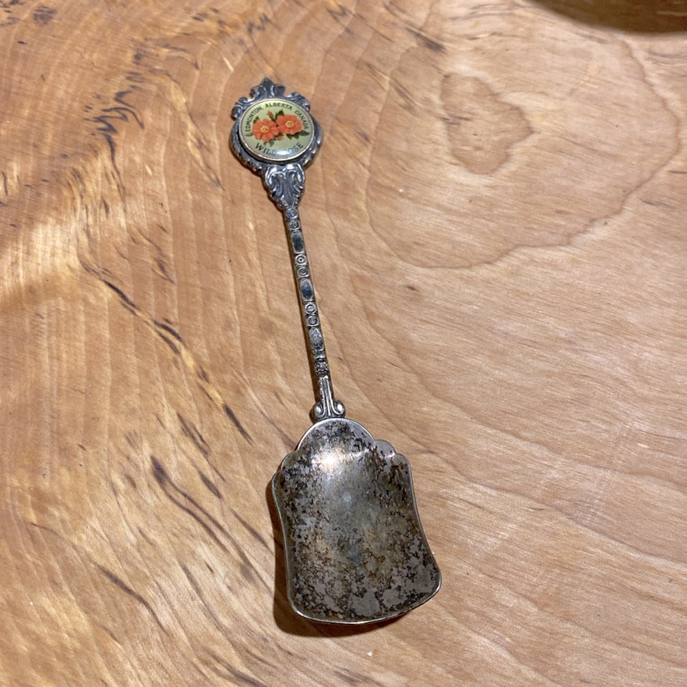 Edmonton Alberta wild rose collector spoon